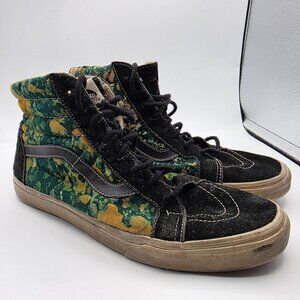 Vans Sk-8 Hi La Della Mens Size 10 Green Floral Sneaker Shoes Casual Walking
